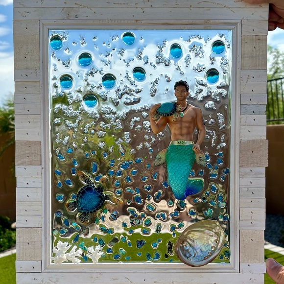 Merman/Mermaid/Sea Turtle Resin wall decor - Picture 11 of 12